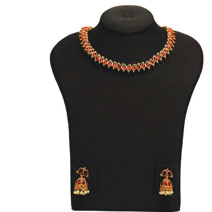 Stunning  Ruby Kemp Stone Reversible Necklace